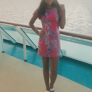 Lilly Pulitzer Pink & Blue Capri Pink Shift Dress